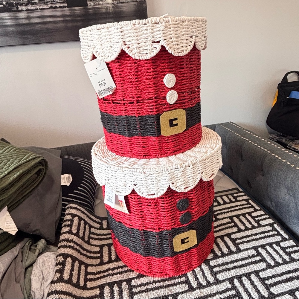Festive Red Santa Basket Set - Picture 4 of 4